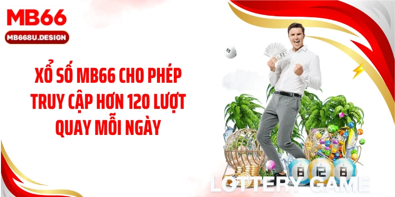 Xổ số MB66 cho phép truy cập hơn 120 lượt quay mỗi ngày